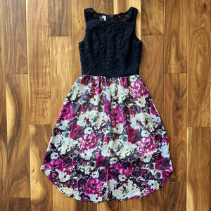 Studio Y Crochet Floral High Low Dress size 1/2